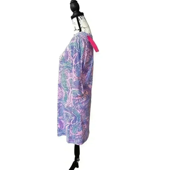 NWT LIlly Pulitzer Preston Dress Coastal Blue Maybe Gator Size M - Picture 4 of 15